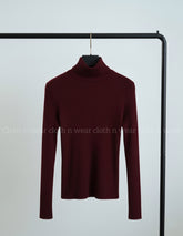Maroon high neck